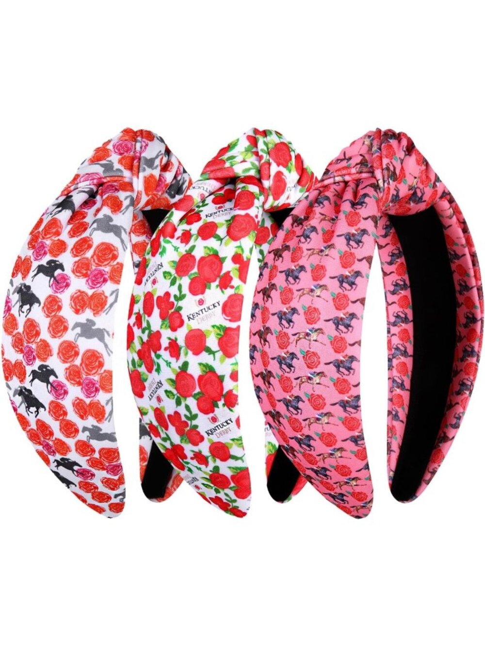 Colorful 3PCS Holiday Headbands for Easter, 4th of July & Derby Horse Races